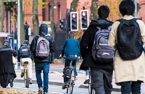 Active travel, people cycling and walking image