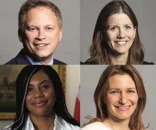 Image of The Department for Energy Security and Net Zero Secretary of State is Grant Shapps, Michelle Donelan, Department for Science, Innovation and Technology, Kemi Badenoch, President of the Board of Trade, and Minister for Women and Equalities and Lucy Frazer,Department for Culture, Media and Sport