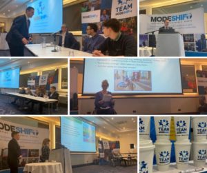 Collage of speakers presenting at the Modeshift TravelWise and STARS Business Conference 2023