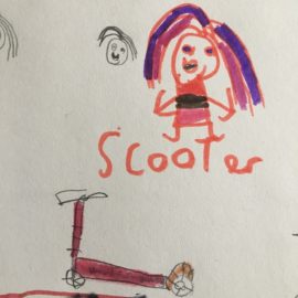 Drawing of scooter image by Sophia