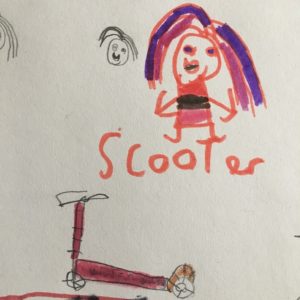 Drawing of scooter image by Sophia