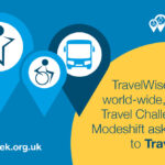 Travel Wise Week graphic image - TravelWise Week is a world-wide, week-long Travel Challenge where Modeshift asks everyone to Travel Wisely!