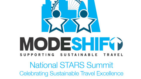 Modeshift STARS Summit event logo. Reads: National STARS Summit: Celebrating Sustainable Travel Excellence