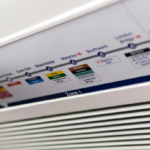London underground map for the Jubilee line. Displayed on board vehicle and showing the different station stops.