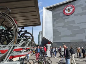 Cycle parking at Brentford's G-Tech stadium