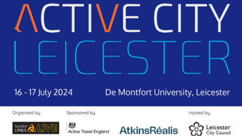Active City Leicester Logo. Text reads: 16 - 17 July. De Montfort University, Leicester.