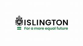 Islington Council logo. Text reads For a more equal future