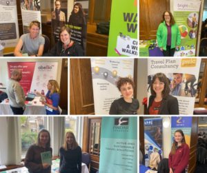 Collage of exhibitor images from the Modeshift TravelWise and STARS Business Conference