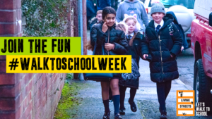 School children walking to school - Walk to school week image