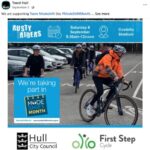 Screen shot of a social media post supporting Mode Shift Month 2025