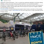 Screen shot of a social media post supporting Mode Shift Month 2025